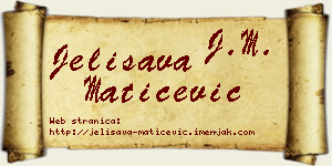 Jelisava Matićević vizit kartica